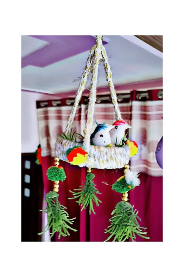 CHIRPING CHARM - HANGING BIRDS BASKET - Image 3
