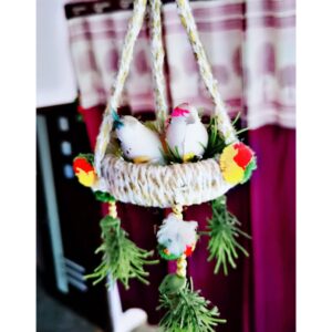 CHIRPING CHARM - HANGING BIRDS BASKET
